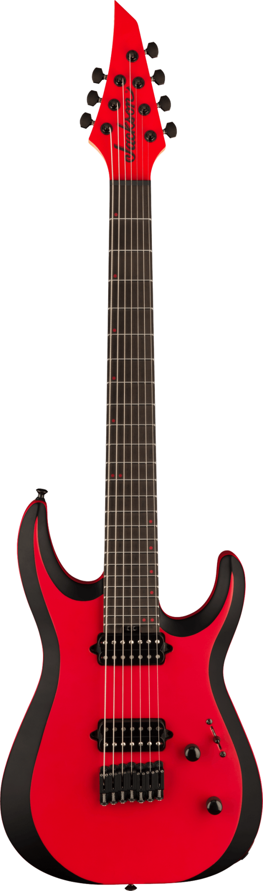 Jackson Pro Plus Series DK Modern MDK7 HT Satin Red with Black bevels