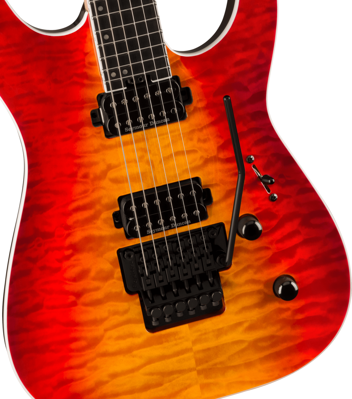 Jackson Pro Plus Series Dinky DKAQ Firestorm Ebony Fingerboard