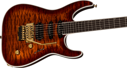 Jackson Pro Plus Series Soloist SLA3Q Amber Tiger Eye Ebony Fingerboard