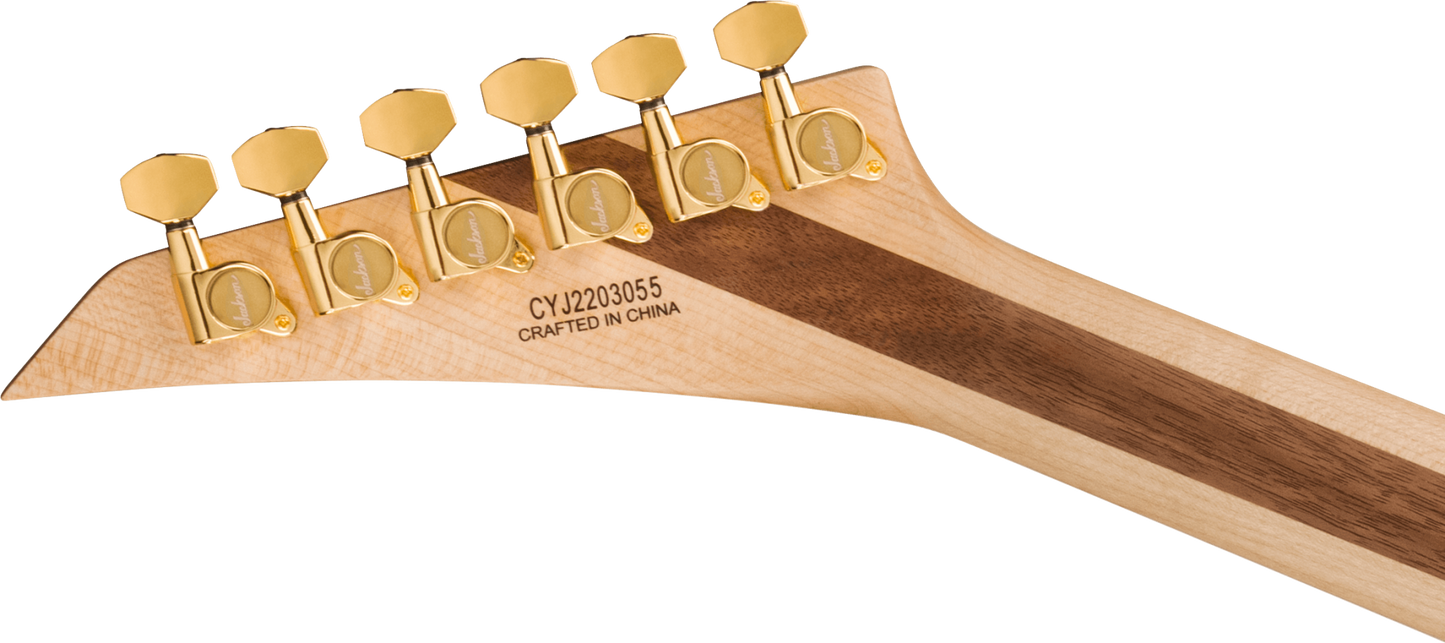 Jackson Pro Plus Series Soloist SLA3Q Amber Tiger Eye Ebony Fingerboard