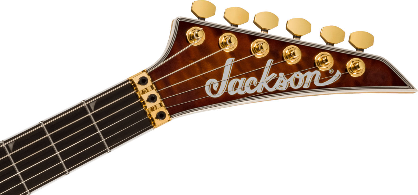 Jackson Pro Plus Series Soloist SLA3Q Amber Tiger Eye Ebony Fingerboard
