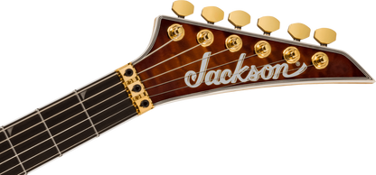 Jackson Pro Plus Series Soloist SLA3Q Amber Tiger Eye Ebony Fingerboard