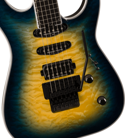 Jackson Pro Plus Series Soloist SLA3Q Amber Blue Burst Ebony Fingerboard