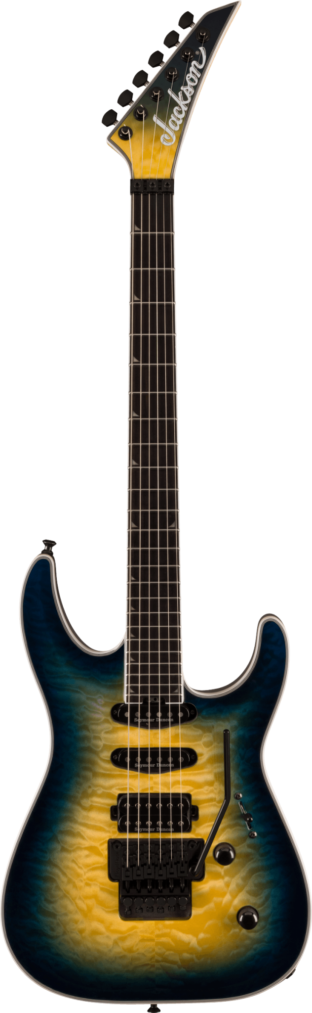 Jackson Pro Plus Series Soloist SLA3Q Amber Blue Burst Ebony Fingerboard
