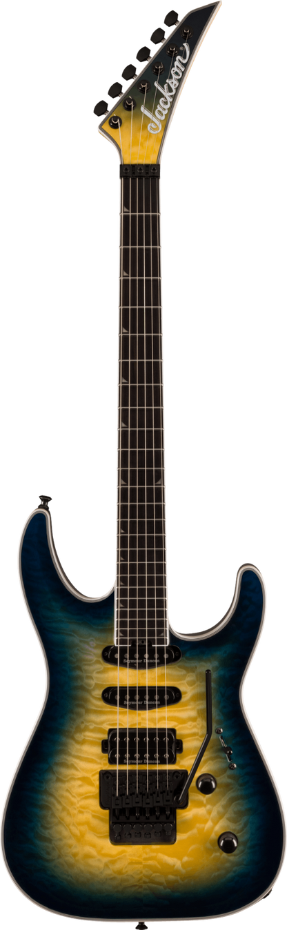 Jackson Pro Plus Series Soloist SLA3Q Amber Blue Burst Ebony Fingerboard