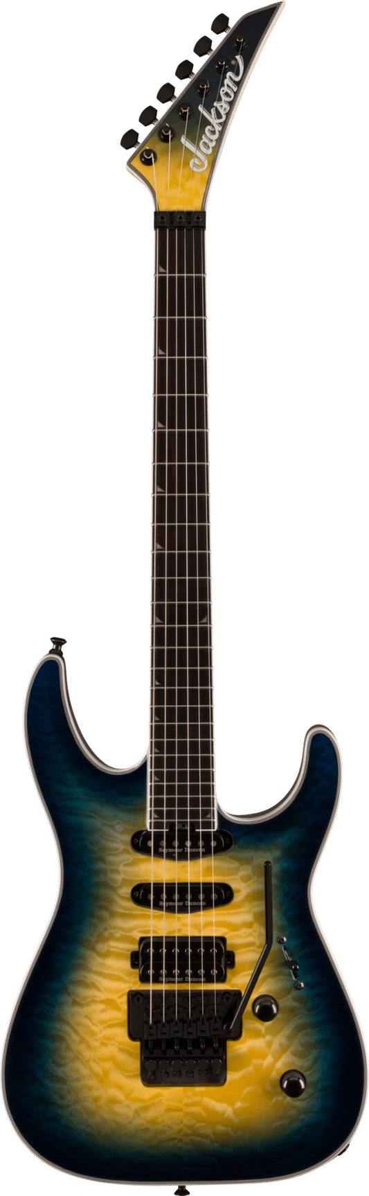 Jackson Pro Plus Series Soloist SLA3Q Amber Blue Burst Ebony Fingerboard