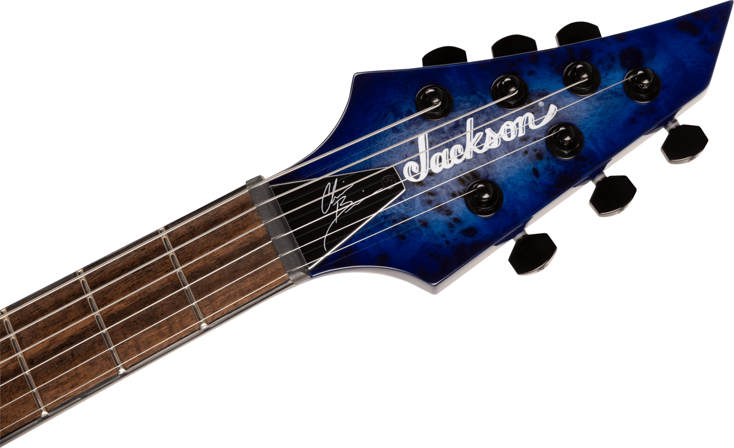 Jackson Pro Series Signature Chris Broderick Soloist HT6P Transparent Blue