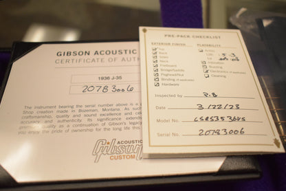 Gibson Custom Shop 1936 J-35 Vintage Sunburst