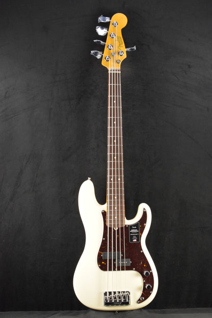 Fender American Professional Precision Bass V Olympic White Rosewood Fingerboard