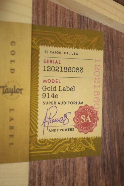 Taylor Gold Label 914e Honduran Rosewood