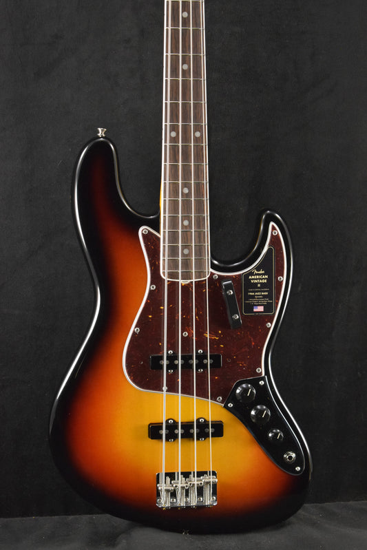 Fender American Vintage II 1966 Jazz Bass 3-Color Sunburst Rosewood Fingerboard