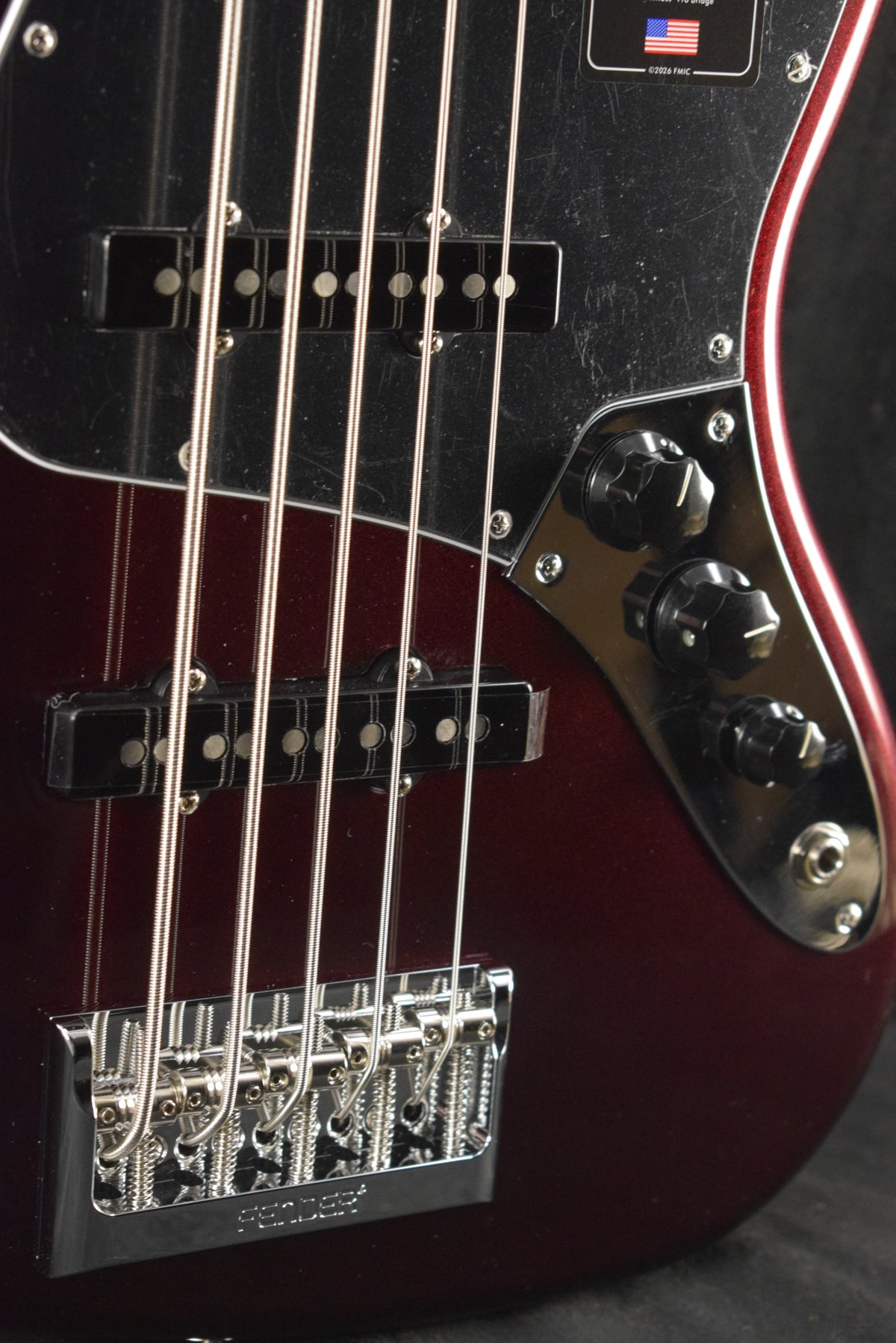 Fender American Professional Jazz Bass V Oxblood Maple Fingerboard