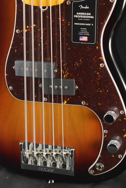 Fender American Professional Precision Bass V 3-Color Sunburst Maple Fingerboard