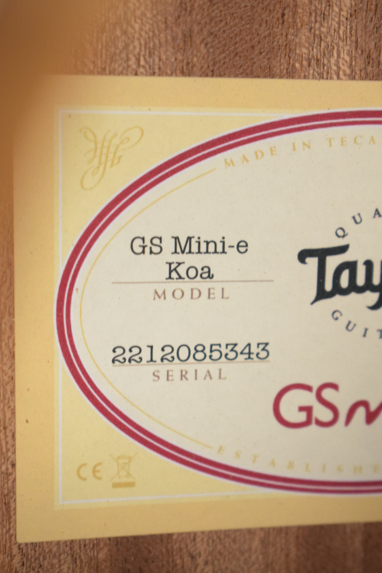 Taylor GS Mini-e Koa Left-Handed