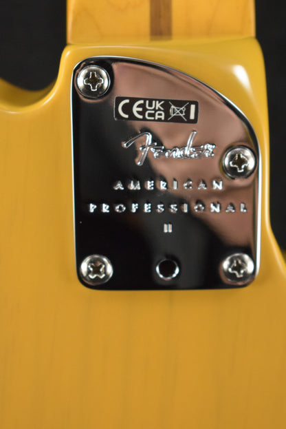 Fender American Professional II Telecaster Left-Hand Maple Fingerboard Butterscotch Blonde