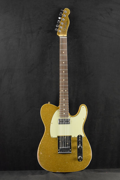 Fender Dual Stack HS Tele Relic Gold Sparkle Top with Natural Body 3A Rosewood Fingerboard