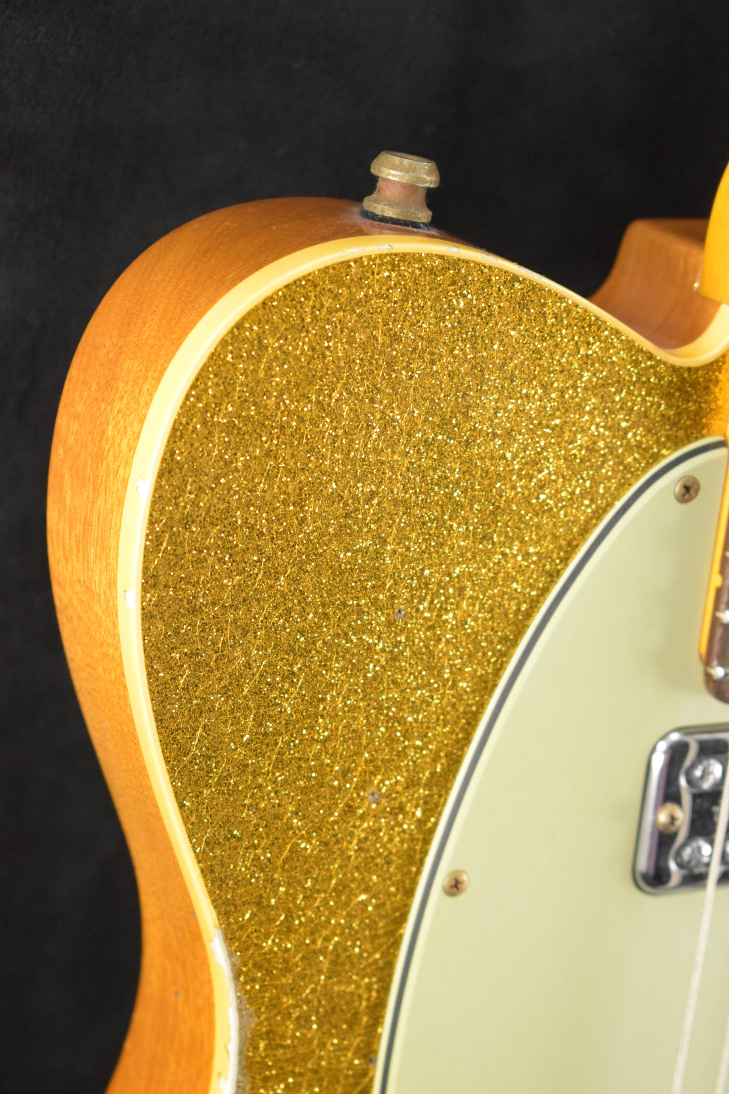 Fender Dual Stack HS Tele Relic Gold Sparkle Top with Natural Body 3A Rosewood Fingerboard