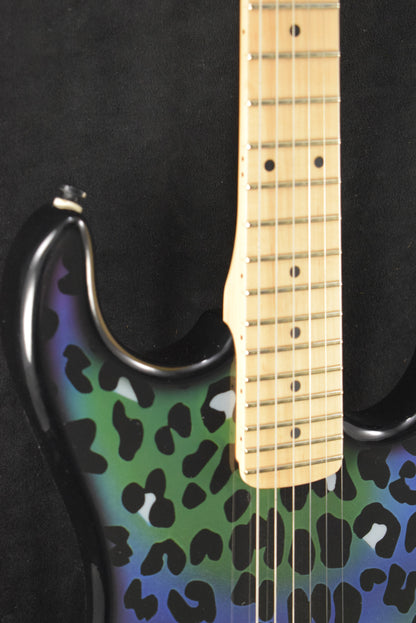 Kramer Baretta "Feral Cat" Custom Graphic Electric Guitar Rainbow Leopard B-STOCK