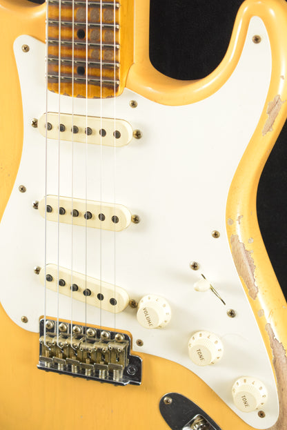 Fender 1957 Stratocaster Heavy Relic 1-Piece Quartersawn Maple Neck Aged Nocaster Blonde