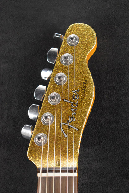 Fender Dual Stack HS Tele Relic Gold Sparkle Top with Natural Body 3A Rosewood Fingerboard