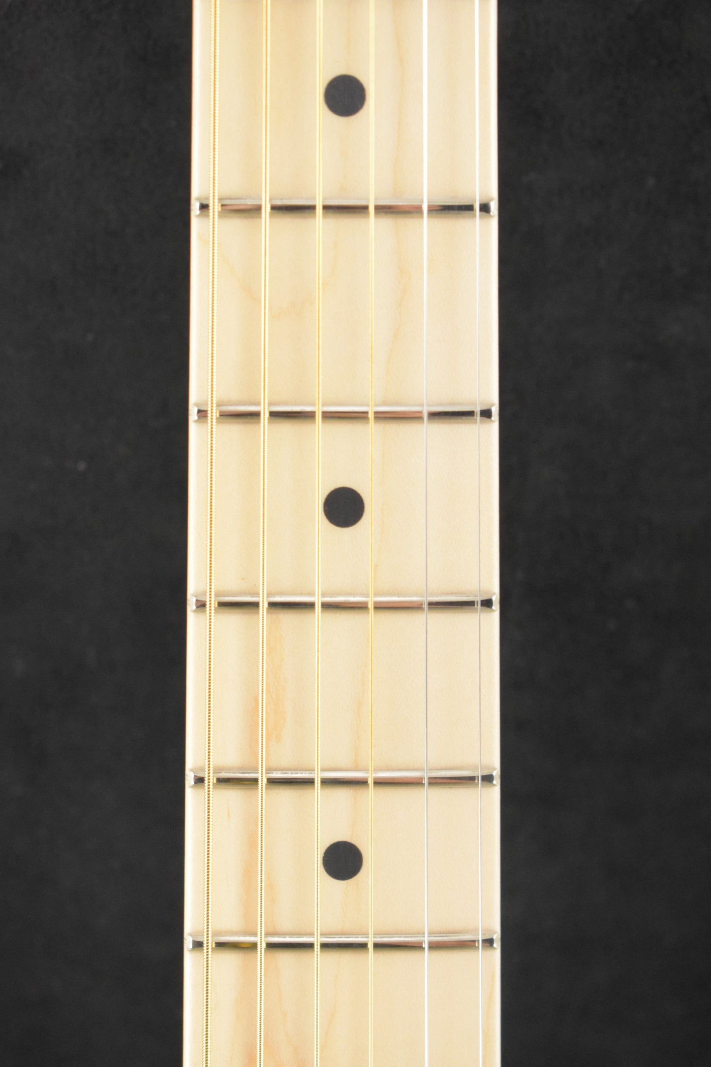 Fender Jack White Triplesonic Acoustasonic Telecaster Maple Fingerboard White Pickguard Satin Arctic White with Black Top