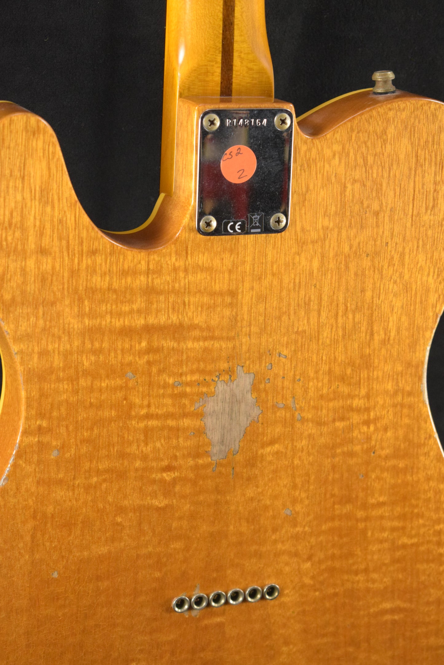 Fender Dual Stack HS Tele Relic Gold Sparkle Top with Natural Body 3A Rosewood Fingerboard