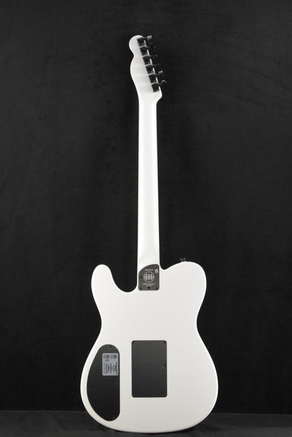 Fender Jack White Triplesonic Acoustasonic Telecaster Maple Fingerboard White Pickguard Satin Arctic White with Black Top