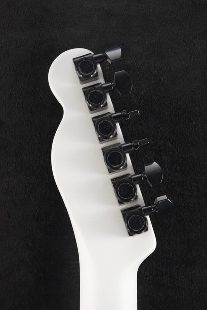 Fender Jack White Triplesonic Acoustasonic Telecaster Maple Fingerboard White Pickguard Satin Arctic White with Black Top