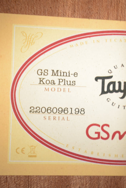 Taylor GS Mini-e Koa Plus Shaded Edge Burst