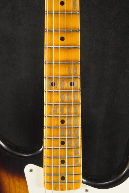 Fender 1955 Stratocaster Heavy Relic Aged 2-Color Sunburst 1-Piece Quartersawn Maple Neck