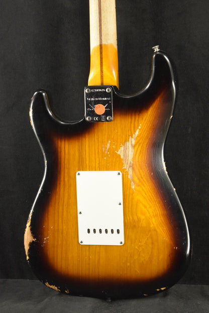 Fender 1955 Stratocaster Heavy Relic Aged 2-Color Sunburst 1-Piece Quartersawn Maple Neck