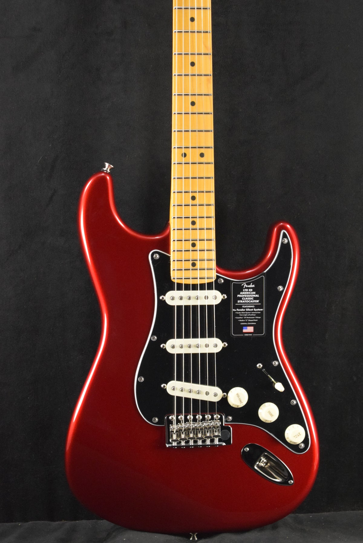 Fender Limited Edition American Professional Classic Stratocaster featuring the Fender Silent System Candy Apple Red
