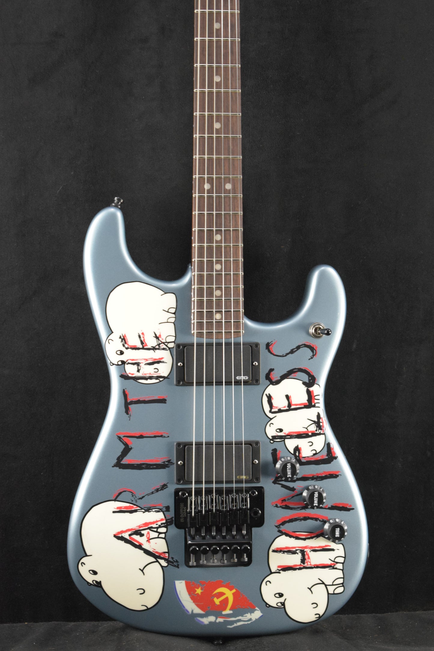 Fender Presents: Tom Morello "Arm The Homeless" Blue Ice Metallic