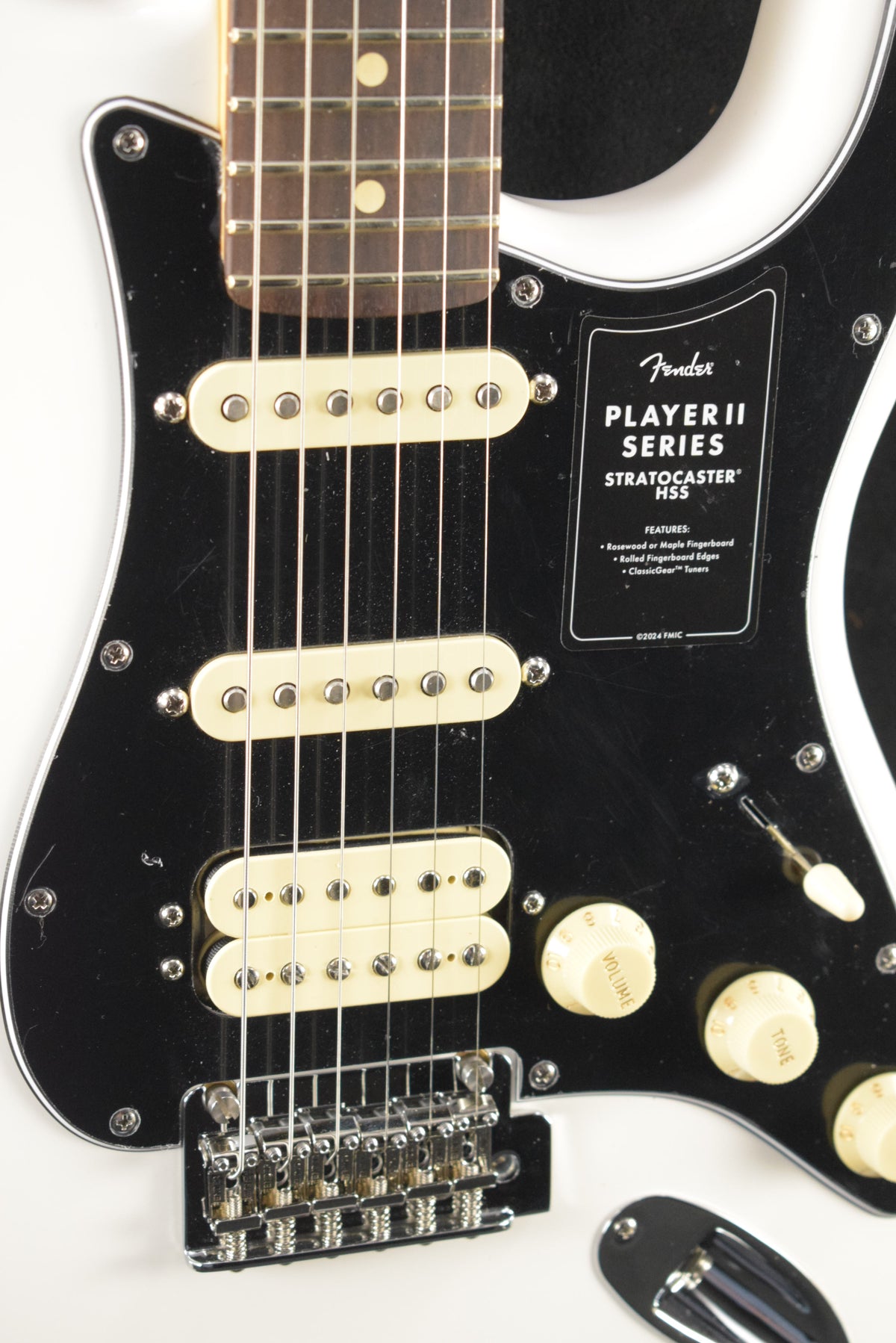 Fender Player II Stratocaster HSS Polar White Rosewood Fingerboard