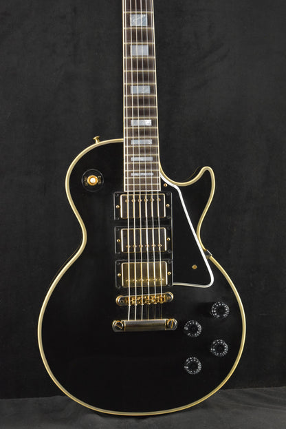 Gibson Custom Shop Les Paul Custom Chambered Body Slim Neck 3 Pickup Ebony VOS
