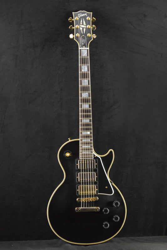 Gibson Custom Shop Les Paul Custom Chambered Body Slim Neck 3 Pickup Ebony VOS