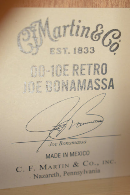 Martin 00-10E Retro Joe Bonamassa Worn Sunburst Top