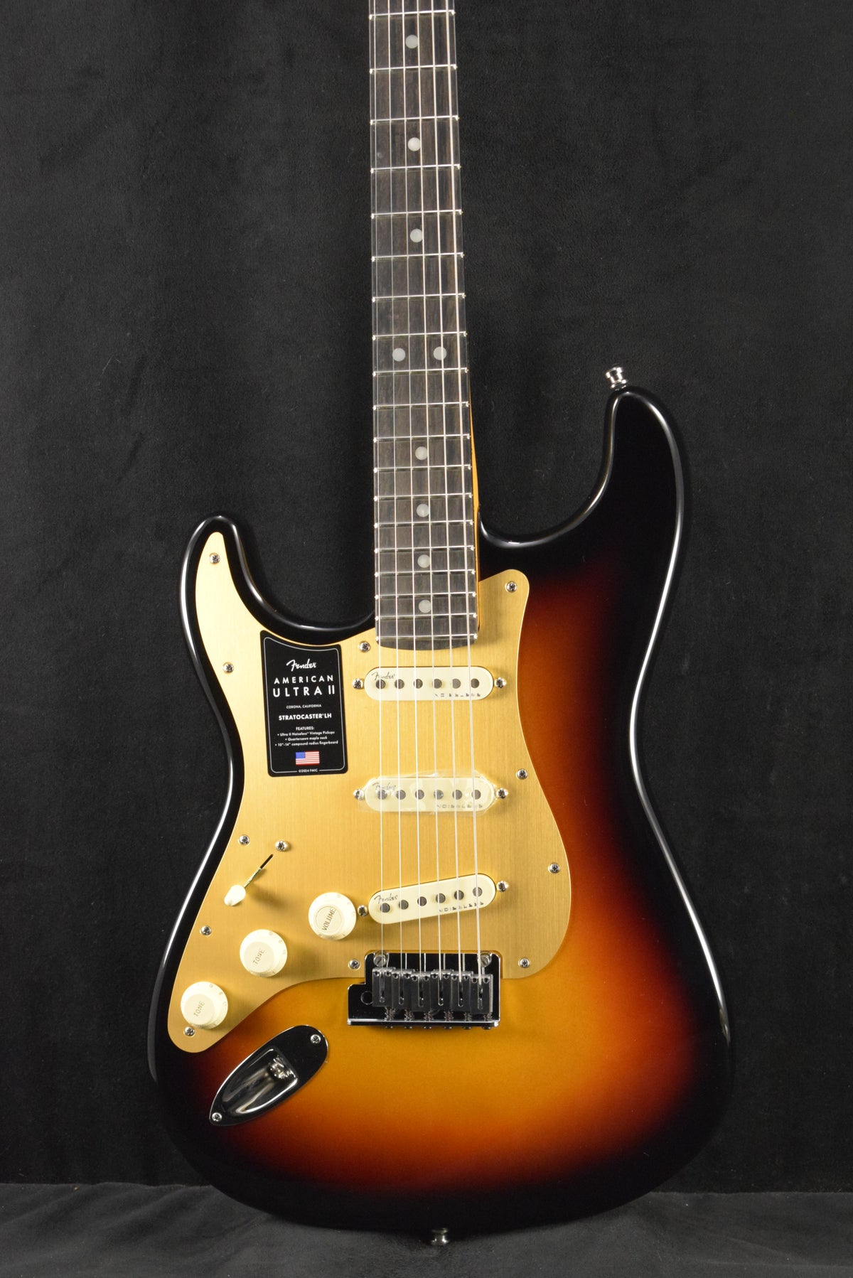 Fender American Ultra II Stratocaster Left-Hand Ultraburst Ebony Fingerboard