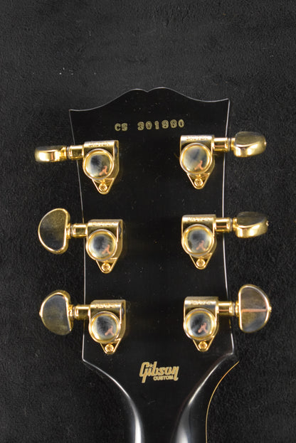 Gibson Custom Shop Les Paul Custom Chambered Body Slim Neck 3 Pickup Ebony VOS