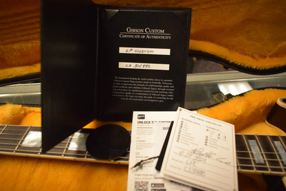 Gibson Custom Shop Les Paul Custom Chambered Body Slim Neck 3 Pickup Ebony VOS