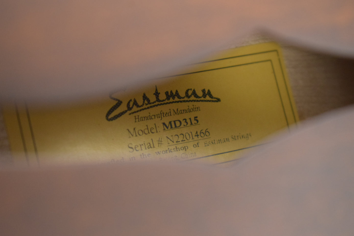 Eastman MD315 F-Style F-Hole Mandolin Classic Satin Finish