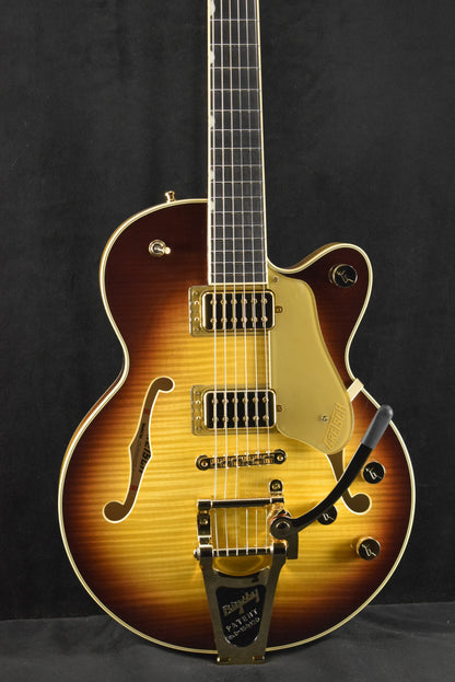 Gretsch Broadkaster Jr. LX Figured Center Block with String-Thru Bigsby Caramel Dawn
