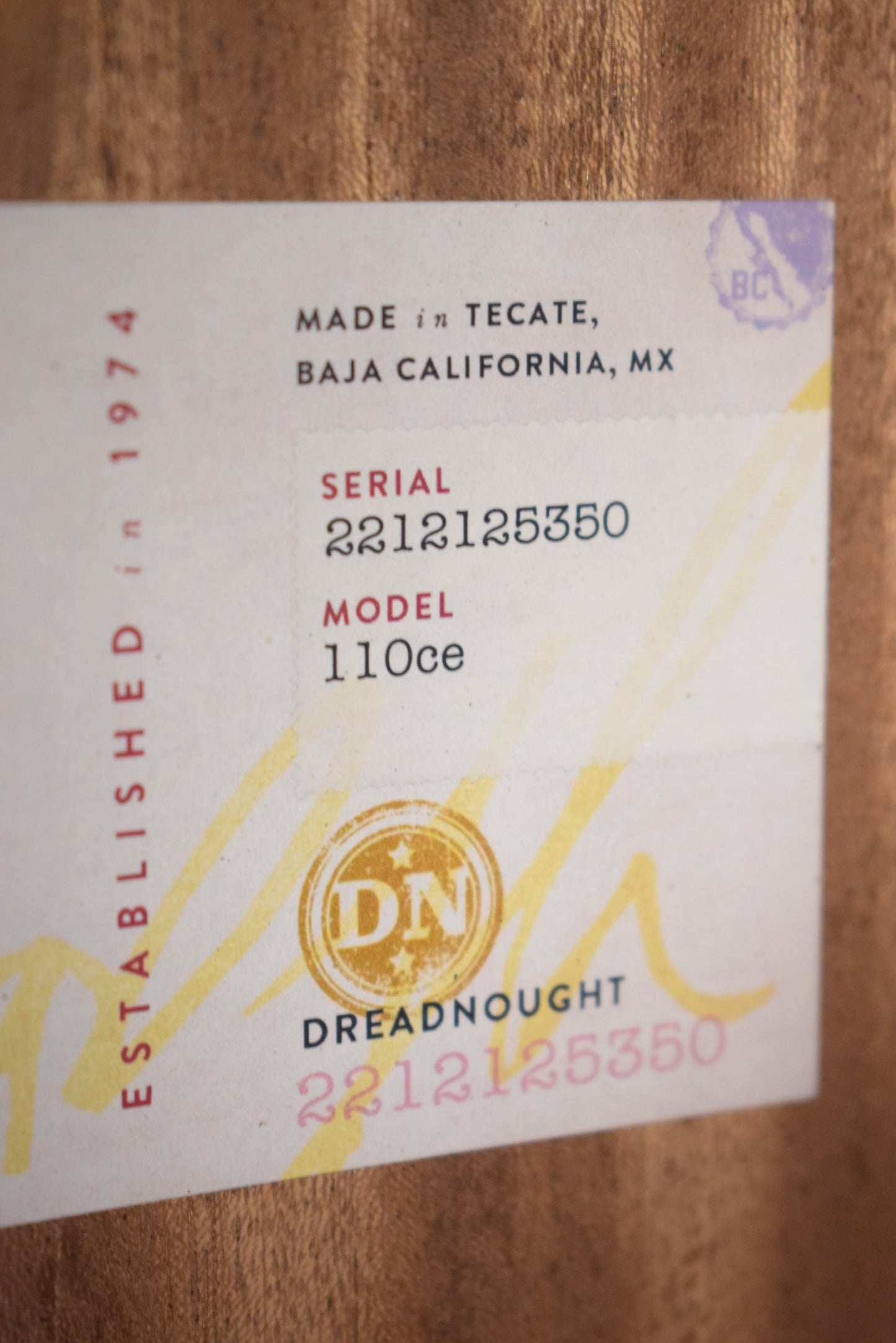 Taylor 110ce Dreadnought Sapele/Spruce Natural