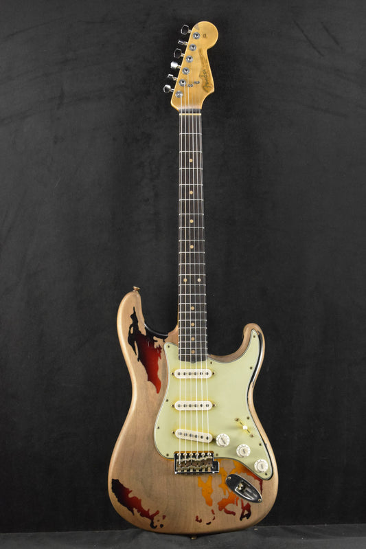 Fender Rory Gallagher Signature Stratocaster Relic 3-Color Sunburst Rosewood Fingerboard