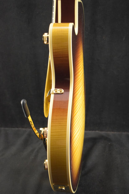 Gretsch Broadkaster Jr. LX Figured Center Block with String-Thru Bigsby Caramel Dawn
