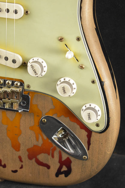 Fender Rory Gallagher Signature Stratocaster Relic 3-Color Sunburst Rosewood Fingerboard