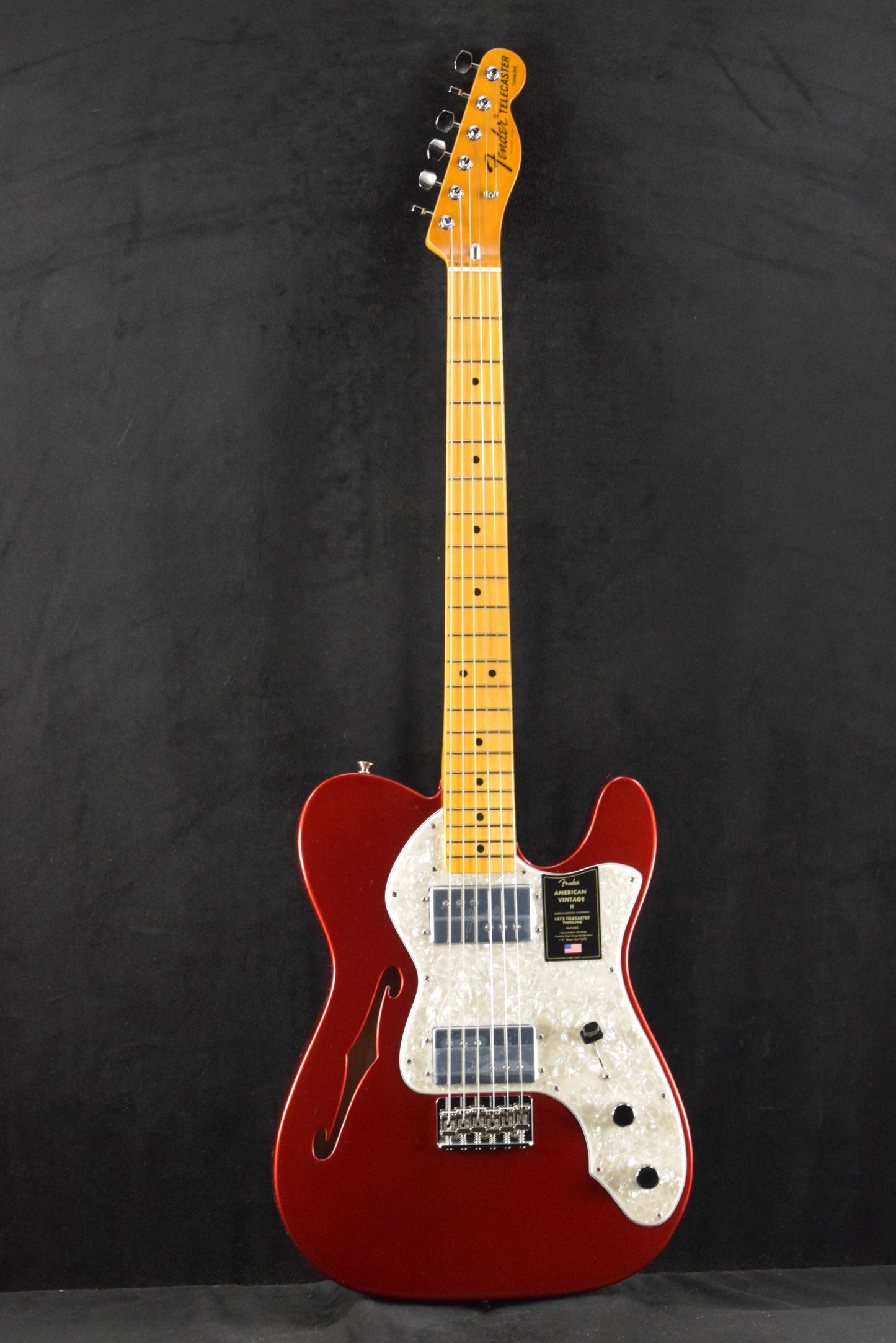 Fender American Vintage II 1972 Telecaster Thinline Candy Apple Red Maple Fingerboard