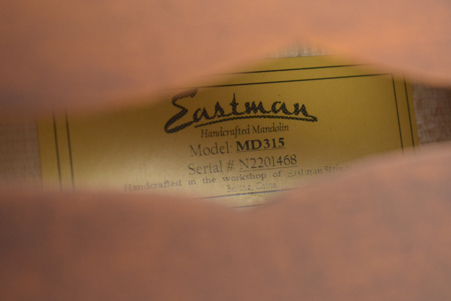 Eastman MD315 F-Style F-Hole Mandolin Classic Satin Finish