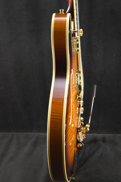 Gretsch Broadkaster LX Figured Center Block with String-Thru Bigsby Havana Burst