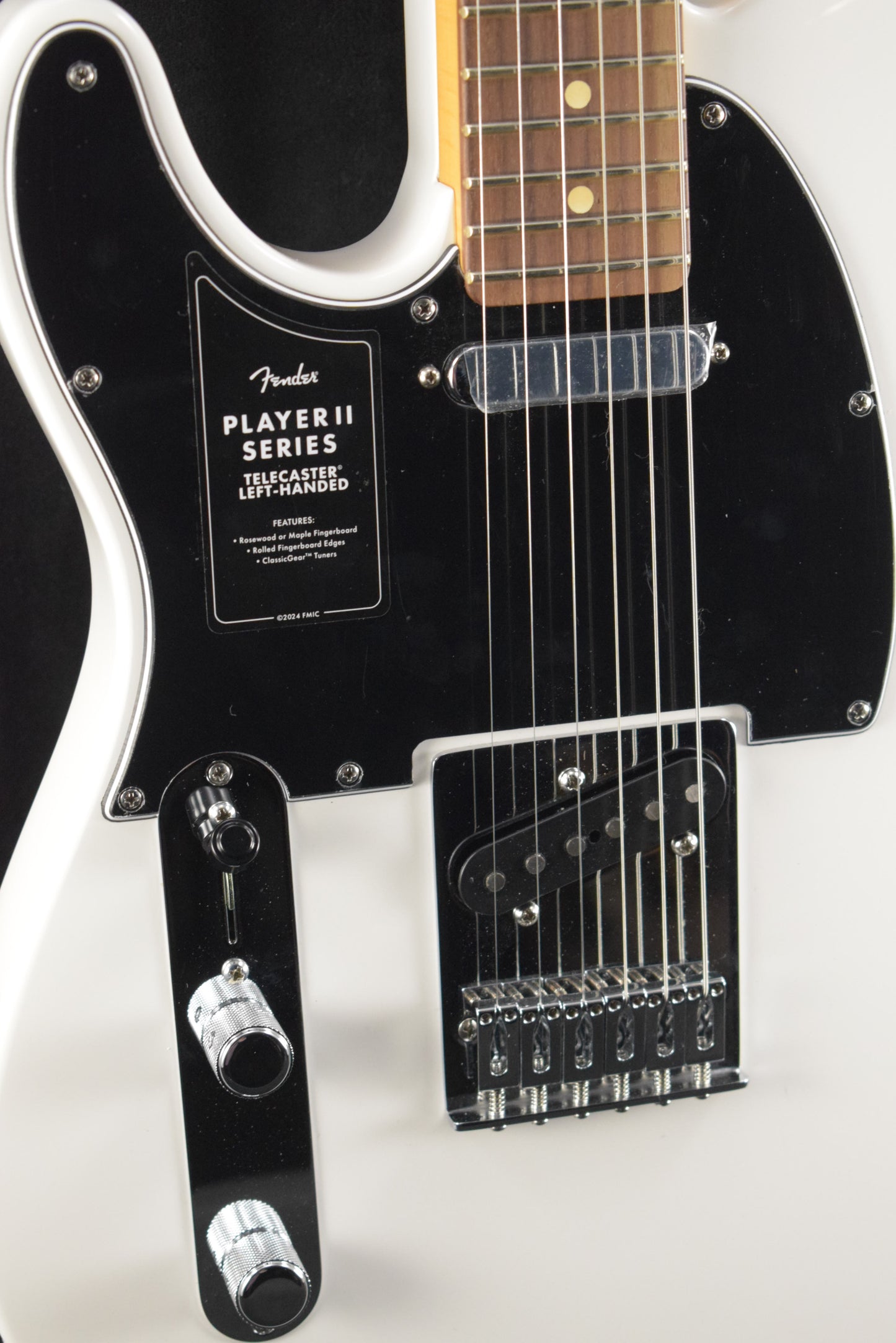 Fender Player II Telecaster Left-Hand Polar White Rosewood Fingerboard